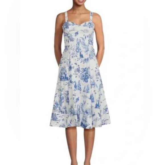 Avec Les Filles Dresses & Skirts - Avec Les Filles Blue Toile Mermaid Sea Creature NWT size 4